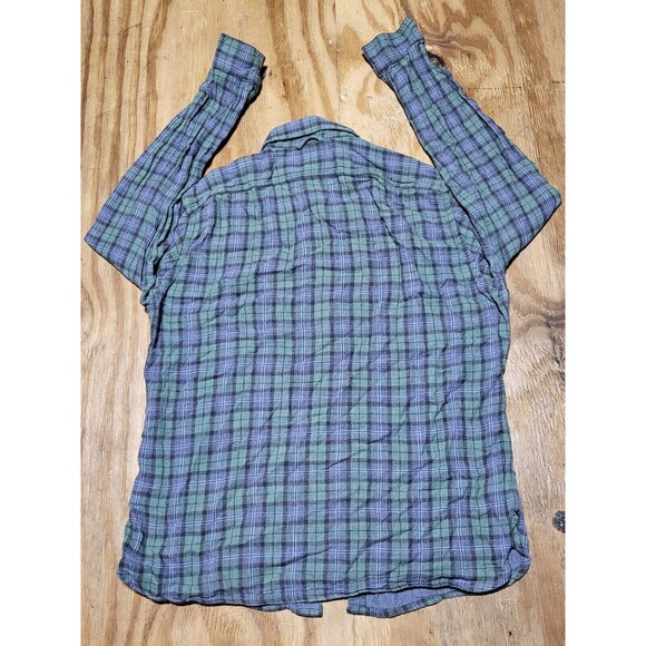 Alex Mill Button-down Collar Checkered Cotton Gauze Men L @j3 Multicolor - Picture 3 of 7